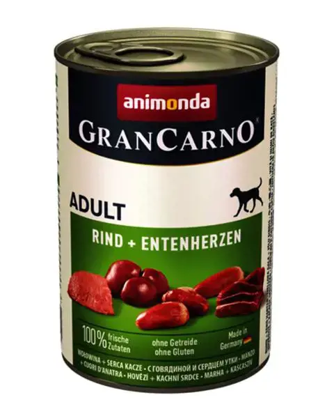 Animonda GranCarno Adult - Hovädzie a kačacie srdcia 400 g