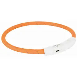TRIXIE Svietiací kruh USB M-L, 45 cm - oranžový
