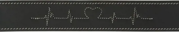 TRIXIE Rustic Heartbeat kožený obojok L, 47-55 cm / 40 mm, čierny