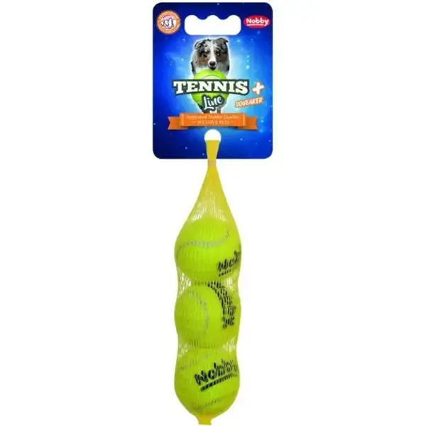 Nobby Tennisová lopta pískacia 4 cm / 3 ks