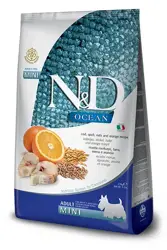 Farmina N&D Ocean Mini Adult treska. špalda, ovos a pomaranče 2.5 kg