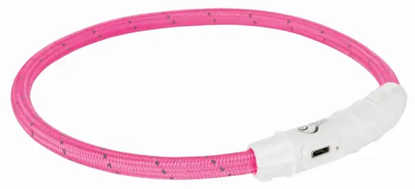 TRIXIE Svietiací kruh USB M-L, 45 cm - ružový