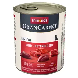 Animonda GranCarno Junior - Hovädzie a morčacie srdiečka 800 g