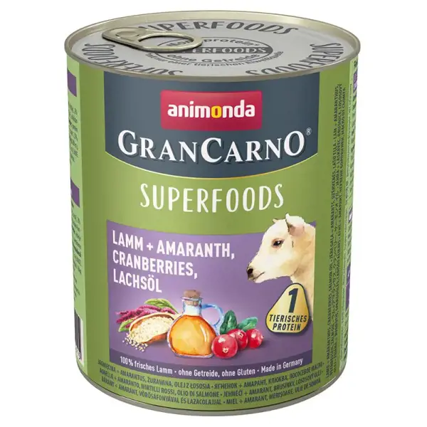 ANIMONDA Gran Carno Superfoods jahňa+amarant+brusnice 800 g