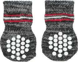 TRIXIE Ponožky sivé protišmykové S-M 2 ks
